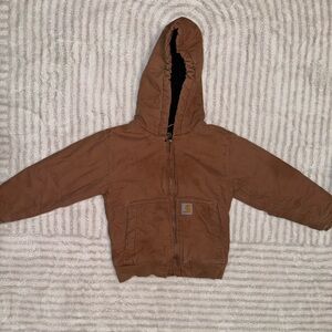 Carhartt Brown Kids Hooded Zip Jacket